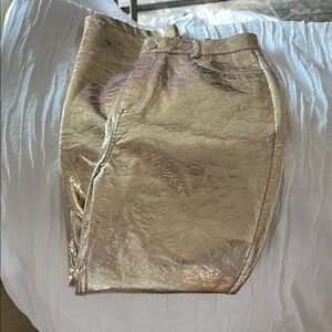 BNWT Karen Millen Gold Metallic Pants